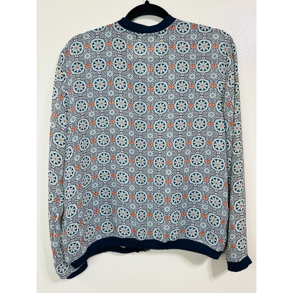 About a Girl Mixed Media BOHO Paisley/Floral Design Full Front Zip, Size L - Picture 3 of 3